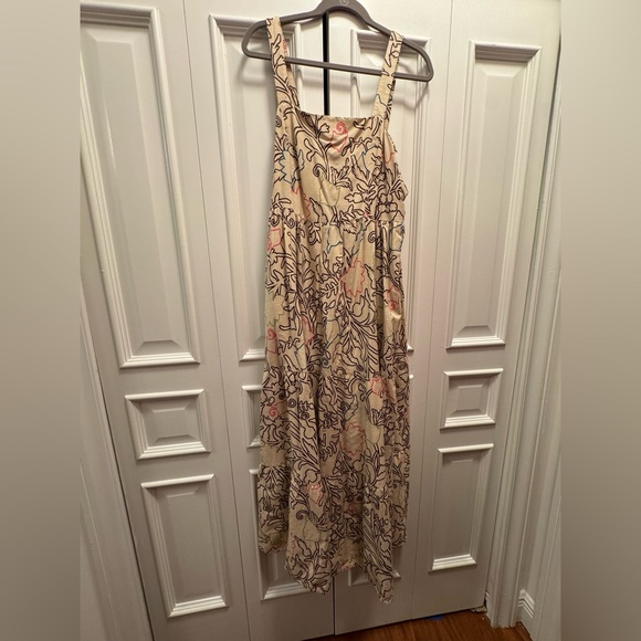 Knox Rose Multicolored Square Neck Knee-Length Sleeveless Sundress - Picture 1 of 2